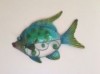 Green and Blue Tropical Reef Fish - Metal with Glass Detailing