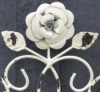 Antique-Style Cream Metal Flower Hooks