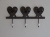 Metal Triple Heart Hooks