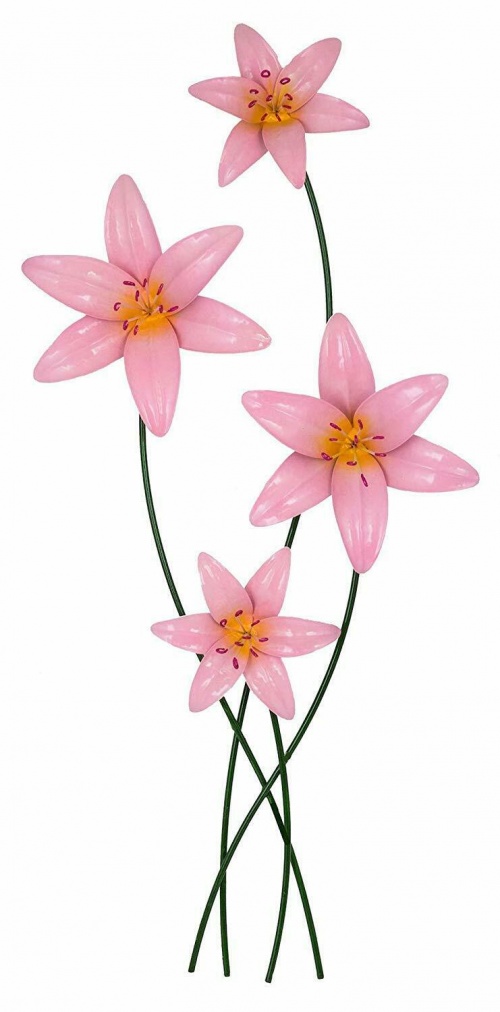 New Vibrant Stargazer Pink Lily Flower Bunch Wall Art Home/Garden/Conservatory