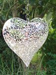 Silver Mosaic Heart