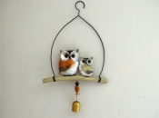 Owls on a Perch Windchime